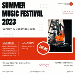 Business Music Festival Promotion Instagram Post