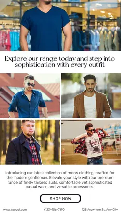 MEN'S FASHION DISPLAY PROMOTION IG STORY