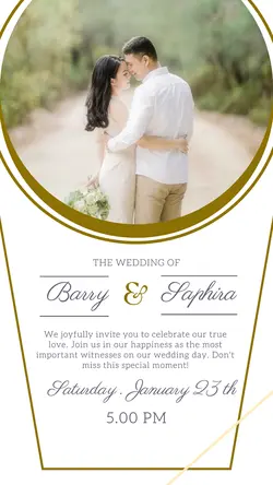 Non-Marketing Invitation Gold Classic