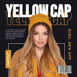 E-Commerce Hero Image+Fashion Industry Woman Cap