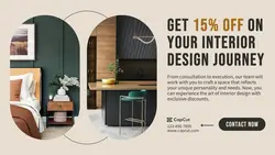 Interior design promotion twitter post