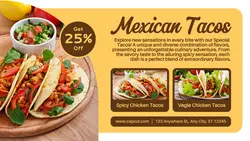Mexican Food Tacos Promotion Twitter Post