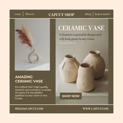Furniture Ceramic Vase Product Instagram Post