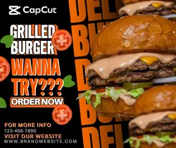 Burger Advertisement Poster Template