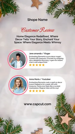 Christmas Customer review card Instagram Story