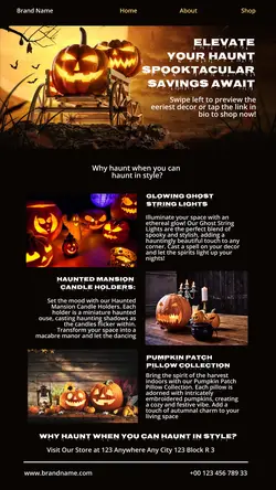 Halloween Decoration Promotion Instagram Story