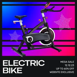 E-Commerce Electric Bike Hero Image Bright Colors