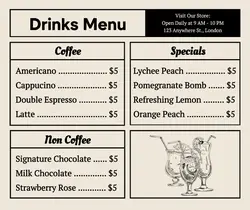 Drinks Menu Facebook Post