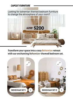 Household Accessories & Furniture Bedroom Set Bohemian Poster