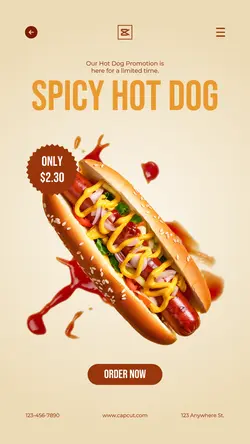 Food Hotdog Promotion Instagram Story