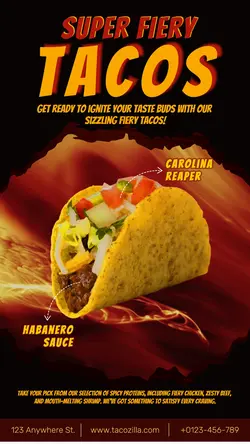 Food Tacos Product Display Instagram Story