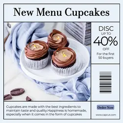 New Menu Cupcakes Instagram Post