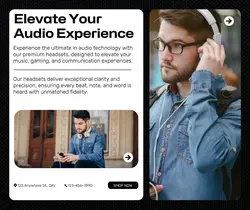 Electronics Headphones Facebook Post