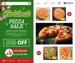 Christmas Pizza Sale Special Flayer Facebook Post