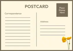 Non-marketing Postcard Minimalist