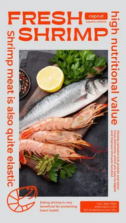 Foods & Beverage Shrimp Show Minimalist