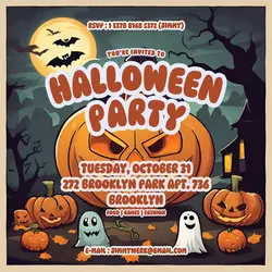 Halloween Party Poster Invitation Instagram Post