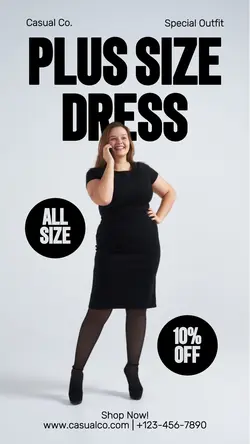 Plus Size Dress Sale Instagram Story