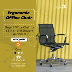 Ergonomic Office Chair Promotion instagram post