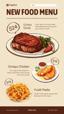 New Food Menu List Tiktok Post