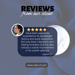 Client review blue and gray minimalist