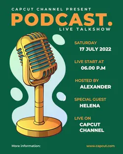 Entertainment Podcast Live Talkshow Promotion