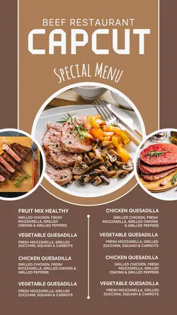 food and beverage sales promotion menu post Burn Pallete