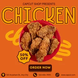 Fried Chicken Food Promotion Poster