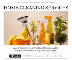 Services Home cleaning display Minimalist