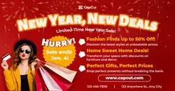 New Year, New Deals - Big Sale Promotion Template