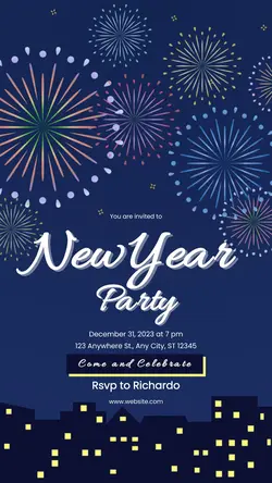 New Years Day invitation instagram post