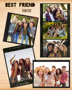 Non-marketing photo collage best friend forever