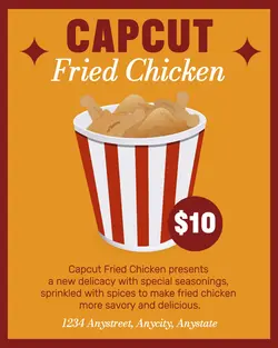 food and beverages fried chicken product display