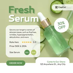 Fresh Serum Skincare Instagram Post