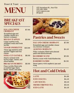 Pastries Beige Food Menu Instagram Portrait