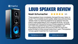 Blue Loud Speaker Review Twitter Post
