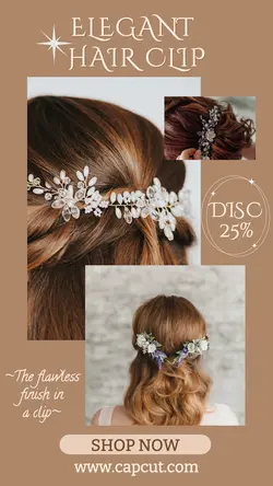 Fashion Hair Clip Sale Promotion Instagram Story