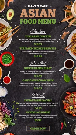 Asian Food Menu Promotion for Instagram Story