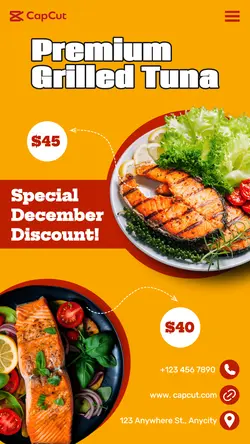 Premium Grilled Tuna December Discount Instagram Story