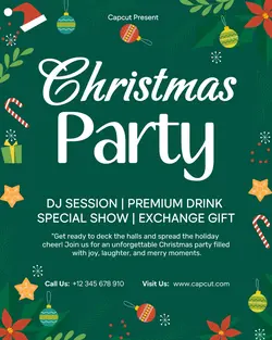 Christmas Party Poster Instagram Post
