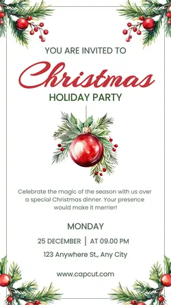 Christmas Day Invitation Party Instagram Story