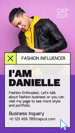 Purple Influencer Social Card Instagram Story