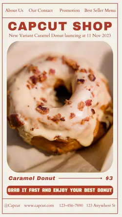 Food New Variant Donut Display Instagram Stories 