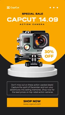 Electronic Action Camera Sale Instagram story