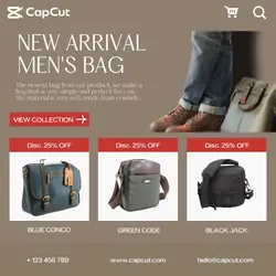 New Arrival Men's Bag Instagram Story