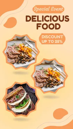 Promotion Food Orange Instagram Story
