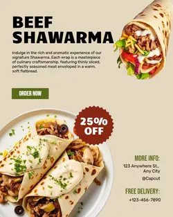 Shawarma beer food promotion instagram portrait