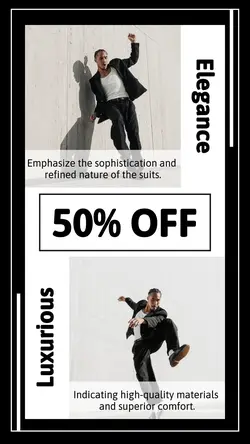 Elegant Fashion Sale Promotion Black Style