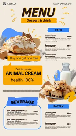 Foods & Beverage Dish presentation menu Redesign