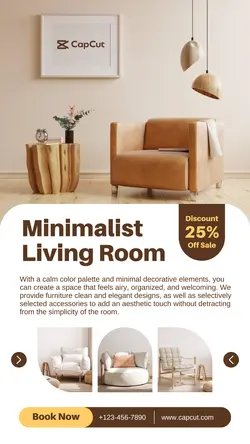 Minimalist Living Room Promotion Instagram Story